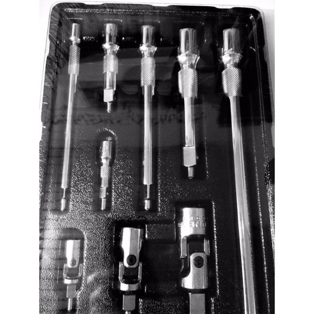 9-Piece Magnetic Universal Joint Extension Set Chrome